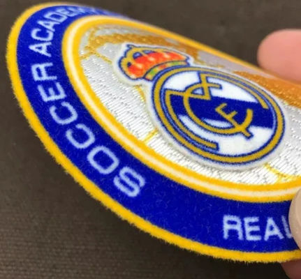 Personalized Design Heat Transfer Printing Custom Football Team Club Logo 3D Flocking Patch