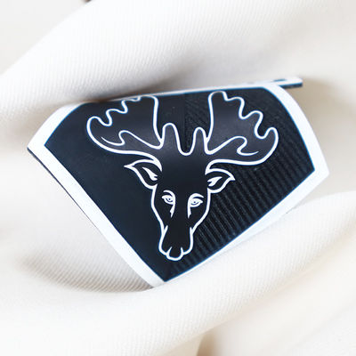 Custom 3D Logo Silicone Heat Transfer Labels Rubber Patches For Clothing