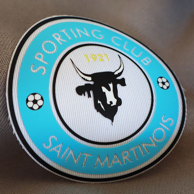 Custom 3D Logo Silicone Heat Transfer Labels Rubber Patches For Clothing