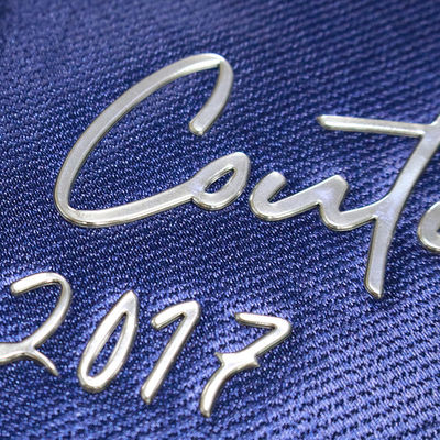 Custom Silver Golden TPU Heat Transfer 3D Embossed Logo Label For T Shirt