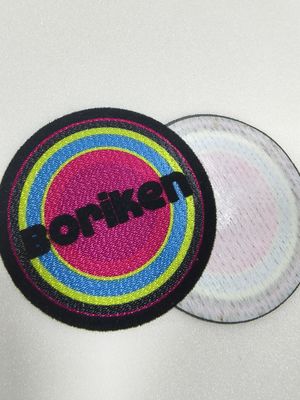 Custom Heat Press Flocking Logo Patch Iron On  Heat Transfer Vinyl T Shirt