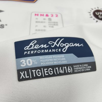 Customized Reflective Ink Heat Transfer Printing Film Labels For Sportswear T Shirt