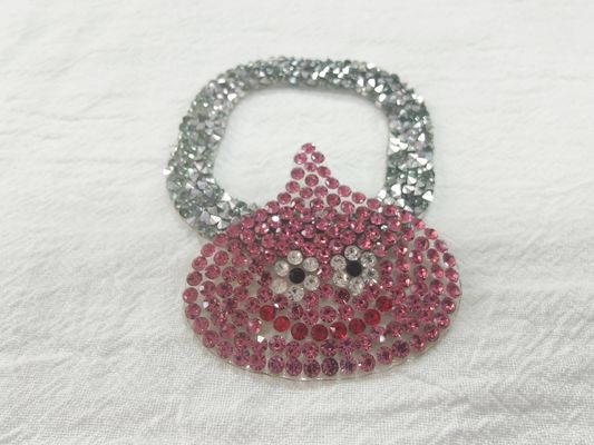Custom Designed Heat Transfer Printing Label Sticker High Rhinestone Logo Ironing On For T-shirts Hats DIY Crystal
