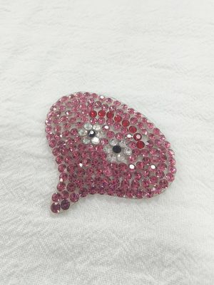 Custom Designed Heat Transfer Printing Label Sticker High Rhinestone Logo Ironing On For T-shirts Hats DIY Crystal