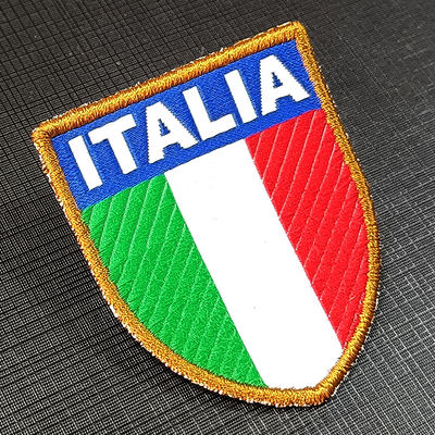 Factory Custom Shield Flag Embroidered Patch Customized Clothing Label  Sew-on Clothing Badge