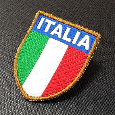 Factory Custom Shield Flag Embroidered Patch Customized Clothing Label  Sew-on Clothing Badge