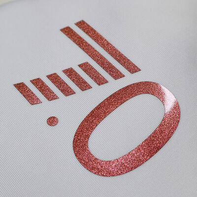 Custom Silicone Heat Transfer Labels with Glitter Washable for Garment