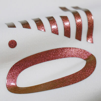 Custom Silicone Heat Transfer Labels with Glitter Washable for Garment