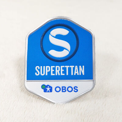 Custom TPU Heat Transfer Badge - Superettan OBOS Logo 3D Embossed Clothing Labels for Apparel Accessories