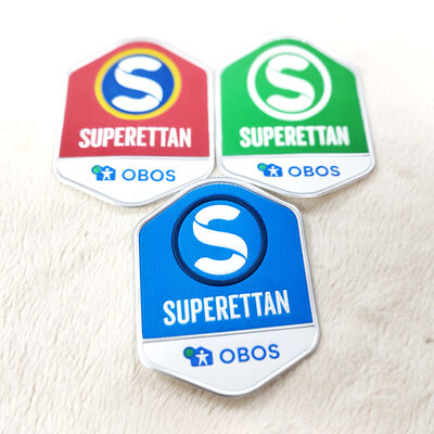 Custom TPU Heat Transfer Badge - Superettan OBOS Logo 3D Embossed Clothing Labels for Apparel Accessories