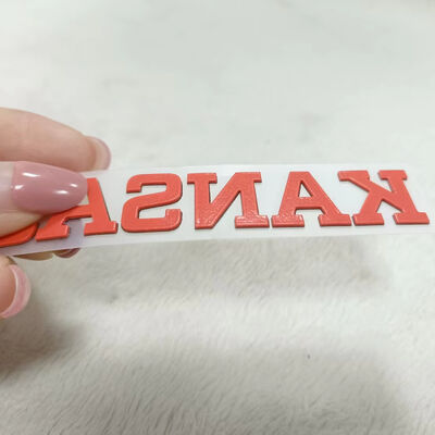 Custom 3D Silicone Logo Printing Heat Press Vinyl Rubber Logo Silicone Heat Transfer Printing for Clothing