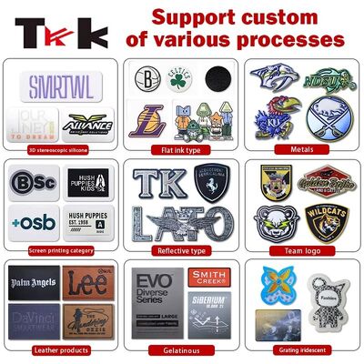 Glossy Screen Printed Silicone Heat Transfer Labels - Vibrant Colors, Soft & Washable for Fashion Apparel