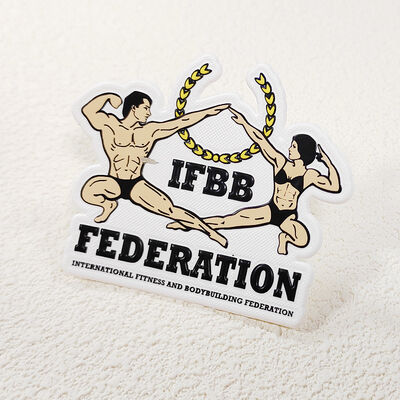 TPU Heat Transfer Label IFBB Fitness Bodybuilding Federation Custom Clothing Patch