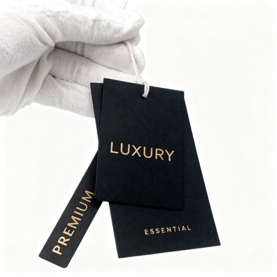 Made from double-sided art paper and 3mm cotton cord, these garment tags are ideal for use in garment bags and suitcases, and feature a digitally printed brand logo.