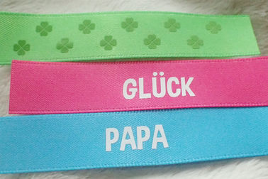16MM Double Sided Smooth Screen Printed Labels Custom Printed Fabric For Doll