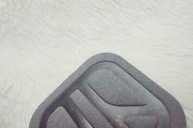 Gray Soft Environmentally Friendly Microfiber Label , Costom High Frequency Logo For Clothing