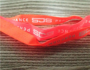 Professional Custom Fluorescent Color Clothing Elastic Band With Special Logo