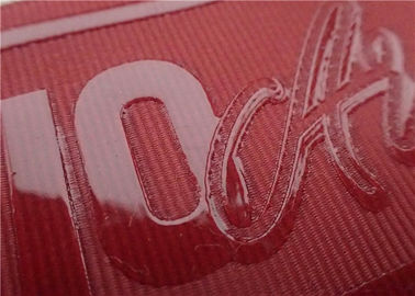 Shiny Transparent Silicon Logo Screen Printing Label In Coloful Polyester Thread Ribbon