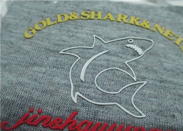 3D Embossed Colorful Screen Printing Labels With Hot Melt Glue Heat Press For T Shirt