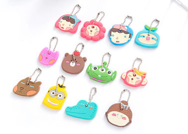 SGS Personalized Promotional Gifts / Multi - Colored Embossed Or Debossed Silicon PVC Keychain