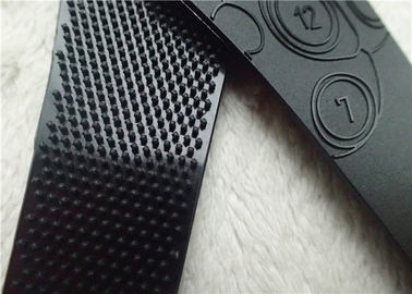 Garment Sleeve Custom Clothing Patches TPU Velcro Dull Polish Surface With Shiny Embossed Plastic Logo