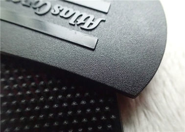 Garment Sleeve Custom Clothing Patches TPU Velcro Dull Polish Surface With Shiny Embossed Plastic Logo