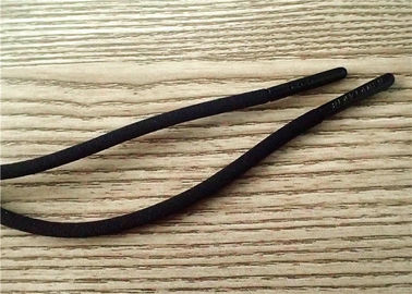 125cm Black Non Elastic Cord With Carved Logo At Both Ends Of The Black Paint Hardware Head
