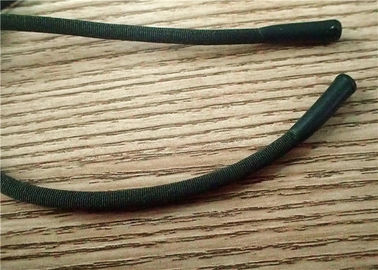 Customerized 4MM Zipper Cord Soft And Matt Silicone Endings For Clothing , Shoes