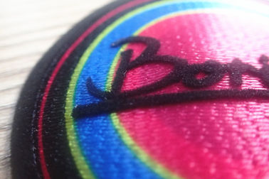 3D Tatami Aaterial Garments Patches ,  Custom Flocking Logo On Patches