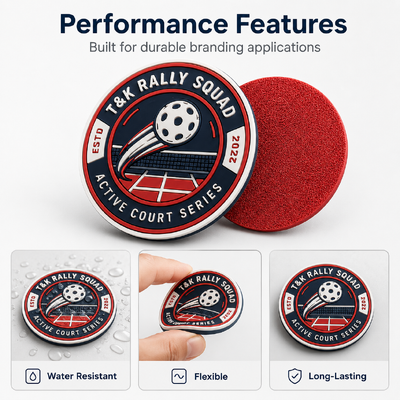 Customizable 3D High Frequency TPU Badges featuring raised designs and smooth finishes ideal for enhancing visibility and recognition