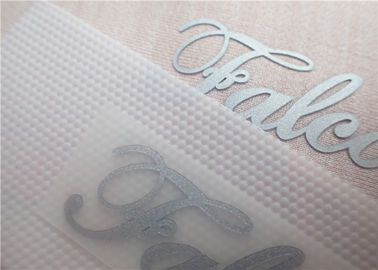 Customization Of Font And Color Heat Transfer Clothing Labels / Silicon Heat Press Tags