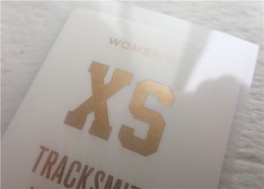 Plane Cold Tear Heat Transfer Clothing Labels With Anti Sublimation Printing Golden Custom - Made Logo