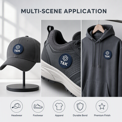Custom Logo PVC Heat Transfer Label with 3D Embossed Effect - Eco-Friendly and Washable for Apparel Branding