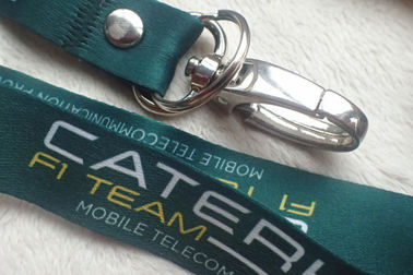 Soft Ribbon Material Promotional Printing Satin Lanyard With Custom Logo