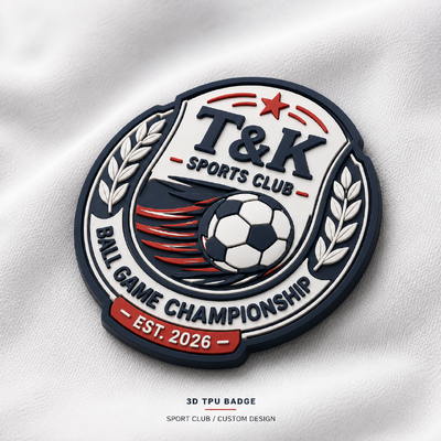3D TPU Sports Badge Custom Logo Heat Transfer Patch Manufacturer