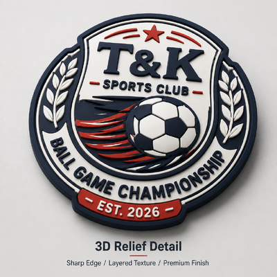 3D TPU Sports Badge Custom Logo Heat Transfer Patch Manufacturer