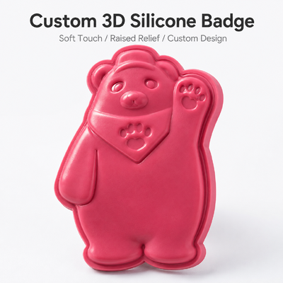 Promotional Souvenir Gifts Custom Bear Fridge Magnets Badge Full Colorful Oekotex TPU Shape Magnets