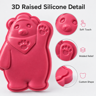 Promotional Souvenir Gifts Custom Bear Fridge Magnets Badge Full Colorful Oekotex TPU Shape Magnets
