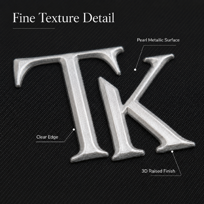 Custom 3D Pearl Metallic Heat Transfer Logo Labels for Apparel & Sportswear