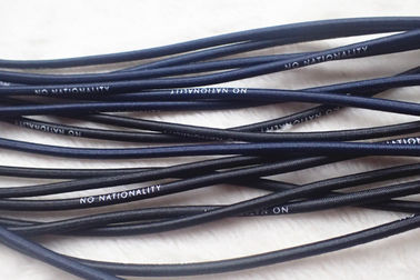 Colorful 2.5MM Round Elastic Cord , Screen Printing Logo On Elastic Rope