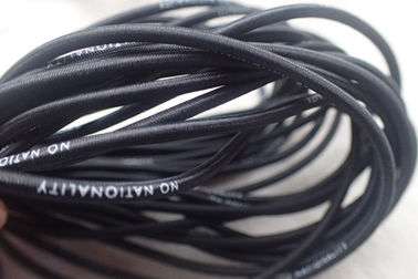 Colorful 2.5MM Round Elastic Cord , Screen Printing Logo On Elastic Rope