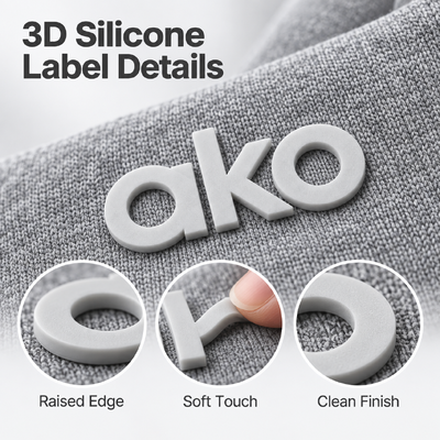 Custom 3D Silicone Heat Transfer Logo Labels for Hoodies and Apparel