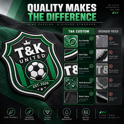 Custom 3D TPU Team Crest Patches for Football Jerseys and Sportswear