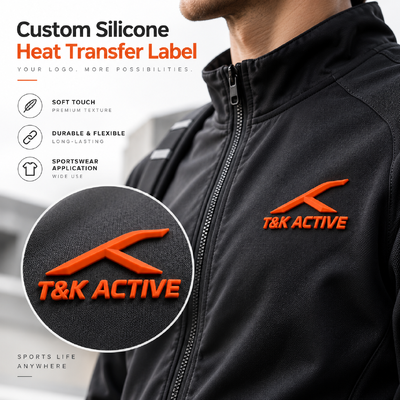 Custom 3D Silicone Heat Transfer Labels for Sportswear - Wash-resistant up to 40 Washes and Eco-Friendly