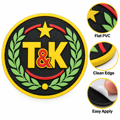 Custom Soft PVC Patches with 3D Raised Logo for Clothing Bags and Jackets
