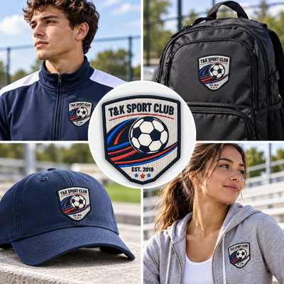 Custom Embroidered Patches Heat Transfer Designed for Durable Washable with Multiple Color Options for Ski Wear and Uniforms
