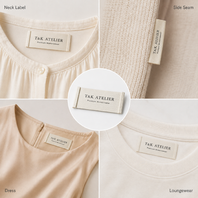 Custom Woven Clothing Labels for Womenswear Fashion Brands and Garments