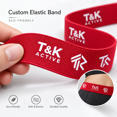 Custom Logo Elastic Bands for Sportswear Activewear and Clothing Waistbands