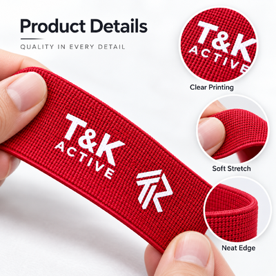 Custom Logo Elastic Bands for Sportswear Activewear and Clothing Waistbands