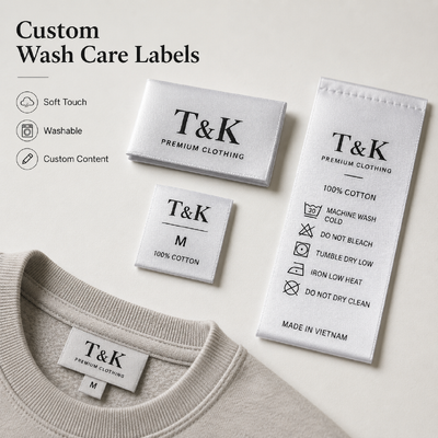 Eco-Friendly Customized Design Woven Clothing Labels with Free Sample Cost for Womenswear Fashion Brands
